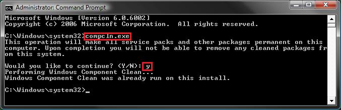 SP2 Disk Cleanup Tool