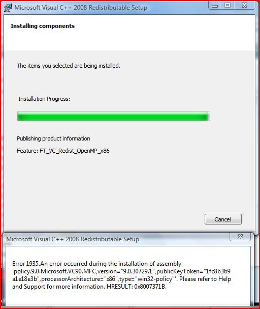 Error 1935 When Installing Visual C 08 Vista Forums