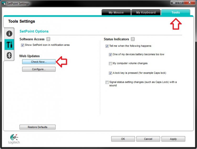 logitech setpoint 6.32.20