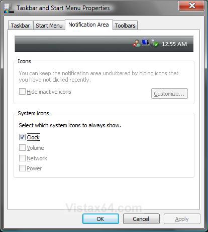 Notification Area Hide All System Icons Vista Forums