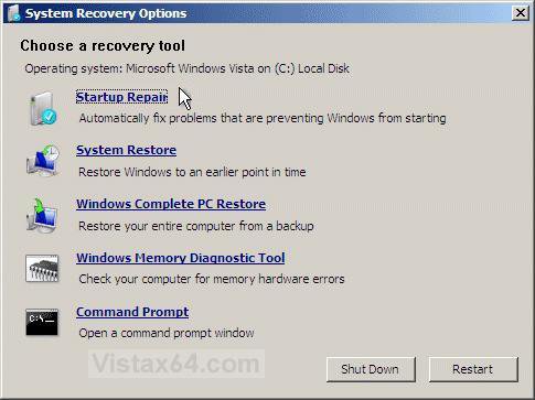 disco de recuperación de Windows Vista x86 x64 gratis