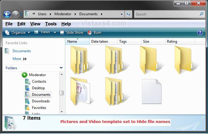 Folder Window Icon Text Hide Or Show File Names Vista Forums