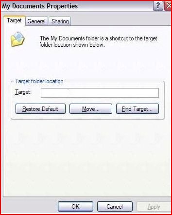 folder enabled documents change location default