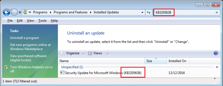 Installed Update KB3205638 on 13 Dec 2016.png