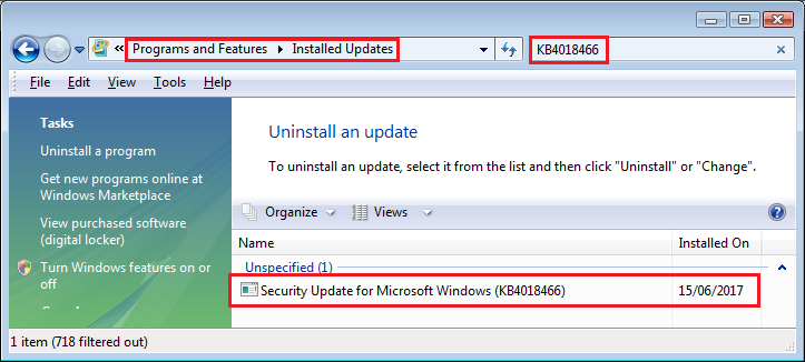 Vista SP2 Installed Updates KB4018466 Shadow Brokers Exploit June 2017.png