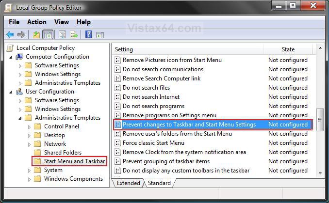 remove control panel from start menu windows 7 gpo