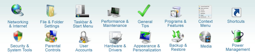 Vista Tutorial Categories