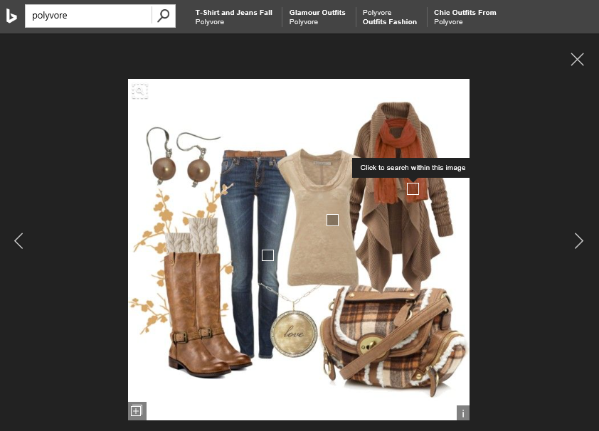 Object Detection for Visual Search in Bing